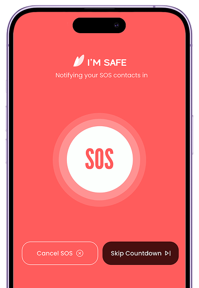 I'M SAFE app on a phone
