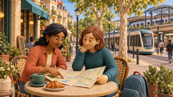 City guide illustration for France