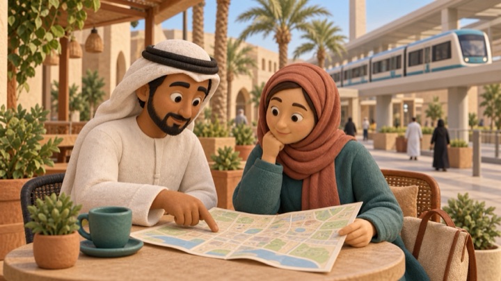 City guide illustration for United Arab Emirates